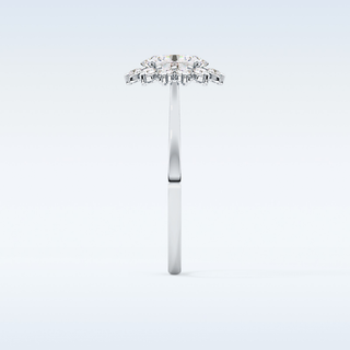 0.91 CT Halo Engagement Ring Featuring Oval Moissanite