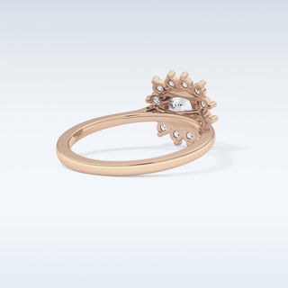 0.86 CT Halo Engagement Ring Featuring Cushion Moissanite