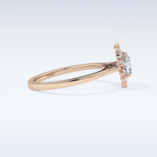 0.86 CT Halo Engagement Ring Featuring Cushion Moissanite