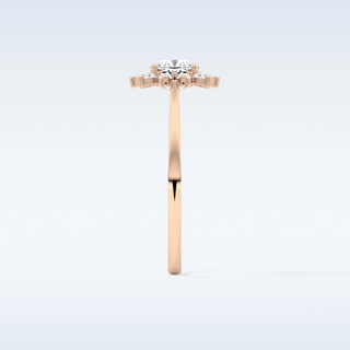 0.86 CT Halo Engagement Ring Featuring Cushion Moissanite