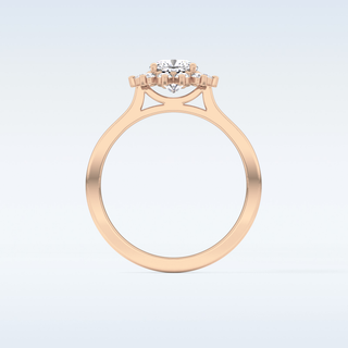 0.86 CT Halo Engagement Ring Featuring Cushion Moissanite