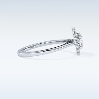 0.86 CT Halo Engagement Ring Featuring Cushion Moissanite