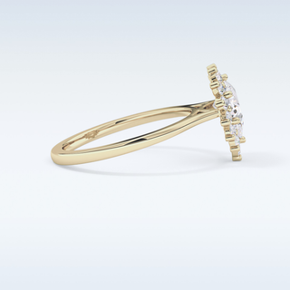 0.81 CT Halo Engagement Ring Featuring Pear Moissanite
