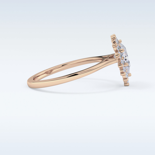 0.81 CT Halo Engagement Ring Featuring Pear Moissanite