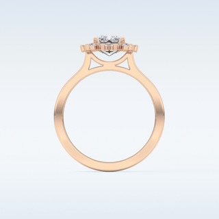 1.31 CT Halo Engagement Ring Featuring Emerald Moissanite