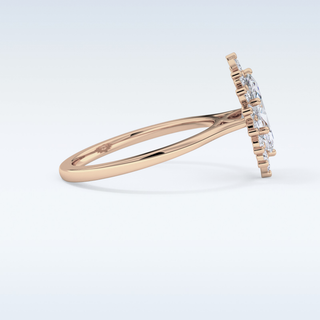 0.82 CT Halo Engagement Ring Featuring Marquise Moissanite