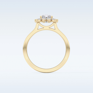1.21 CT Halo Engagement Ring Featuring Radiant Moissanite