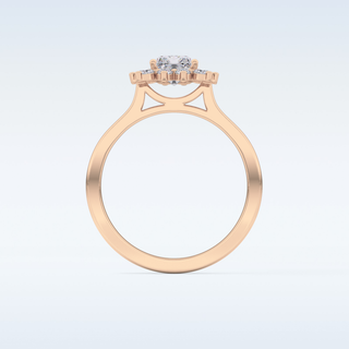 1.21 CT Halo Engagement Ring Featuring Radiant Moissanite