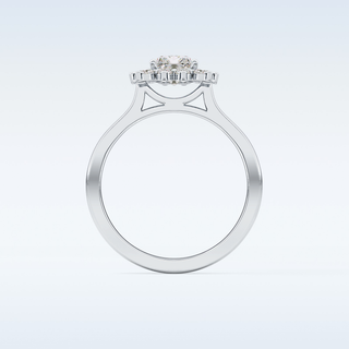 1.21 CT Halo Engagement Ring Featuring Radiant Moissanite