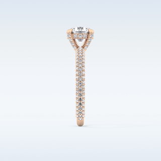 1.03 CT Halo & Pave Engagement Ring Featuring Round Moissanite