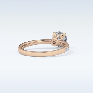 1.05 CT Pave Engagement Ring Featuring Round Moissanite