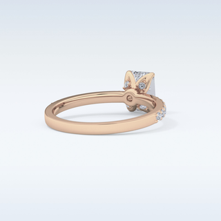 1.02 CT Pave Engagement Ring Featuring Emerald Moissanite