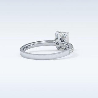 1.02 CT Pave Engagement Ring Featuring Emerald Moissanite