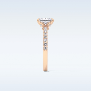 1.21 CT Pave Engagement Ring Featuring Radiant Moissanite