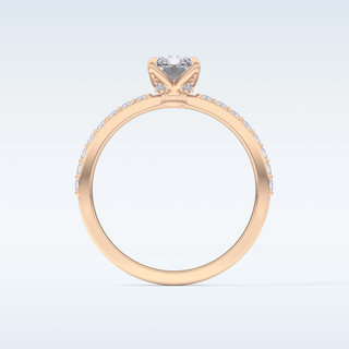 1.21 CT Pave Engagement Ring Featuring Radiant Moissanite