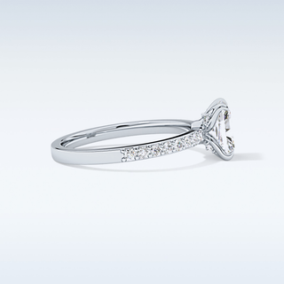 1.21 CT Pave Engagement Ring Featuring Radiant Moissanite