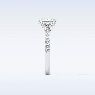 1.21 CT Pave Engagement Ring Featuring Radiant Moissanite