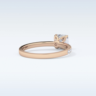 0.86 CT Pave Engagement Ring Featuring Asscher Moissanite 14