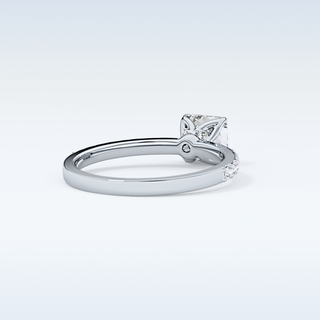 0.86 CT Pave Engagement Ring Featuring Asscher Moissanite 2