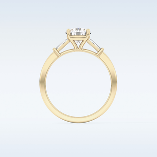 Elegant 1.03 CT Three Stones Engagement Ring Featuring Round Moissanite
