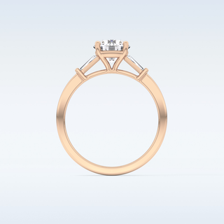 Elegant 1.03 CT Three Stones Engagement Ring Featuring Round Moissanite