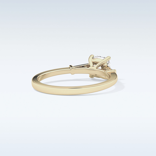 Elegant 0.74 CT Three Stones Engagement Ring Featuring Cushion Moissanite