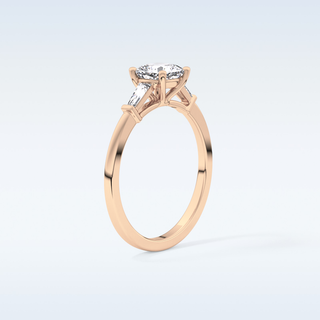 Elegant 0.74 CT Three Stones Engagement Ring Featuring Cushion Moissanite