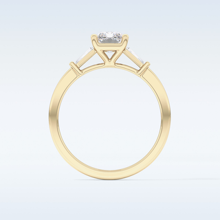 Elegant 1.21 CT Three Stones Engagement Ring Featuring Radiant Moissanite