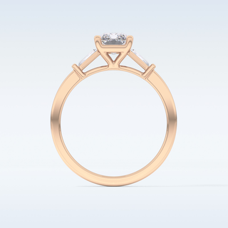 Elegant 1.21 CT Three Stones Engagement Ring Featuring Radiant Moissanite