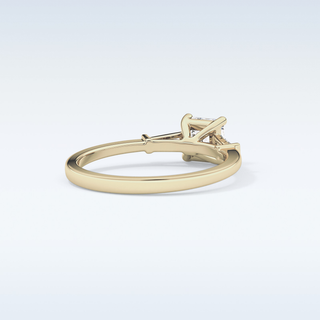 Elegant 0.65 CT Three Stones Engagement Ring Featuring Asscher Moissanite 8
