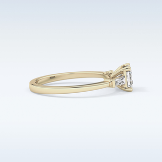 Elegant 0.65 CT Three Stones Engagement Ring Featuring Asscher Moissanite 9