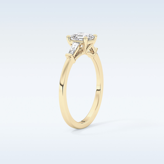 Elegant 0.65 CT Three Stones Engagement Ring Featuring Asscher Moissanite 11