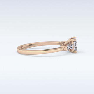 Elegant 0.65 CT Three Stones Engagement Ring Featuring Asscher Moissanite 15