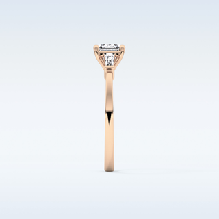 Elegant 0.65 CT Three Stones Engagement Ring Featuring Asscher Moissanite 16