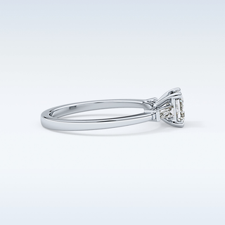 Elegant 0.65 CT Three Stones Engagement Ring Featuring Asscher Moissanite 6