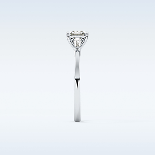 Elegant 0.65 CT Three Stones Engagement Ring Featuring Asscher Moissanite 3