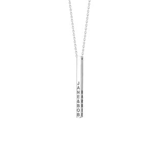 Engravable Cube Adjustable Necklace 2