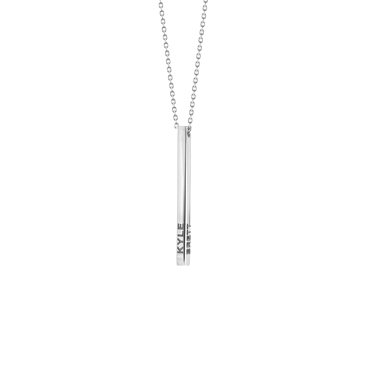 Engravable Cube Adjustable Necklace