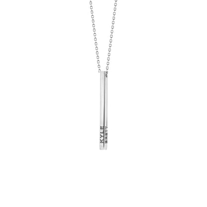 Engravable Cube Adjustable Necklace