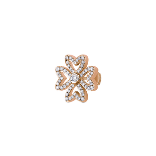 0.8 TCW Round Cut Floral Style Moissanite Earrings 3