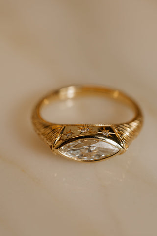 Round Swirl Semi Pave Engagement Ring – 1 CT Moissanite Diamond