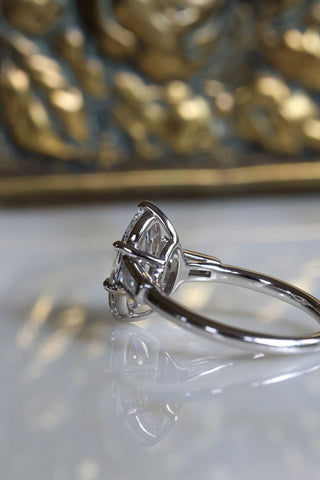 Round Swirl Semi Pave Engagement Ring – 1 CT Moissanite Diamond