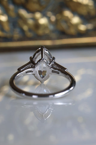 Round Swirl Semi Pave Engagement Ring – 1 CT Moissanite Diamond