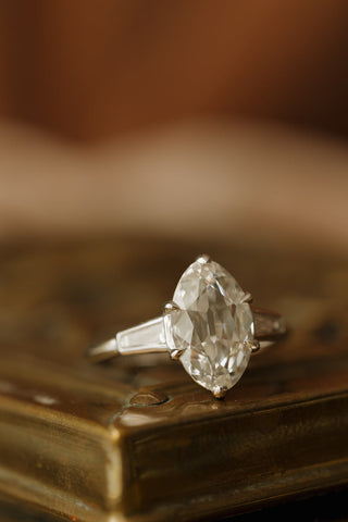 Round Swirl Semi Pave Engagement Ring – 1 CT Moissanite Diamond