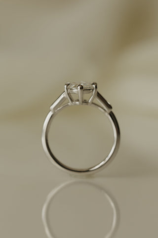 Round Swirl Semi Pave Engagement Ring – 1 CT Moissanite Diamond