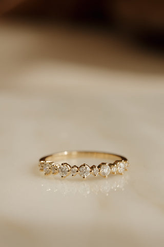 0.13 TCW Round Twisted Moissanite Wedding Band
