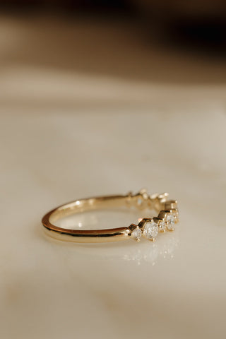 0.13 TCW Round Twisted Moissanite Wedding Band