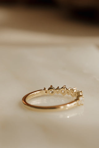 0.13 TCW Round Twisted Moissanite Wedding Band