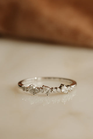 0.13 TCW Round Twisted Moissanite Wedding Band