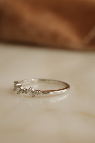 0.13 TCW Round Twisted Moissanite Wedding Band